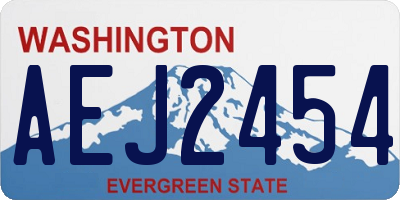 WA license plate AEJ2454