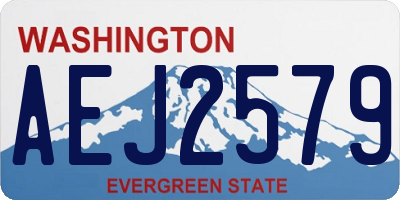 WA license plate AEJ2579