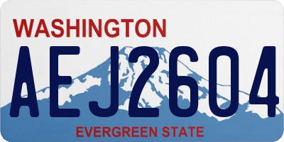 WA license plate AEJ2604