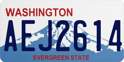 WA license plate AEJ2614