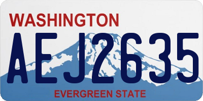 WA license plate AEJ2635