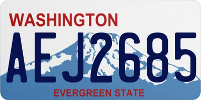 WA license plate AEJ2685
