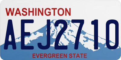 WA license plate AEJ2710