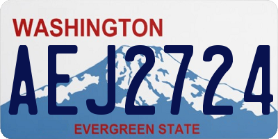 WA license plate AEJ2724