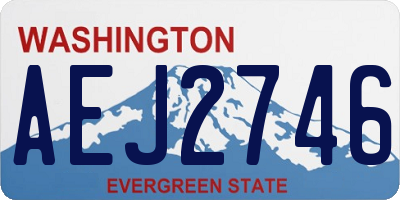 WA license plate AEJ2746