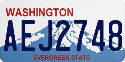 WA license plate AEJ2748