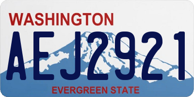 WA license plate AEJ2921