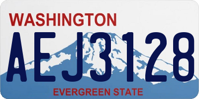 WA license plate AEJ3128