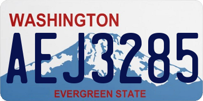 WA license plate AEJ3285