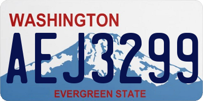 WA license plate AEJ3299