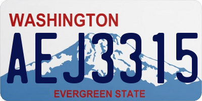 WA license plate AEJ3315