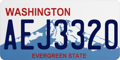 WA license plate AEJ3320