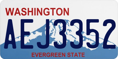 WA license plate AEJ3352