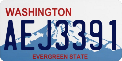 WA license plate AEJ3391