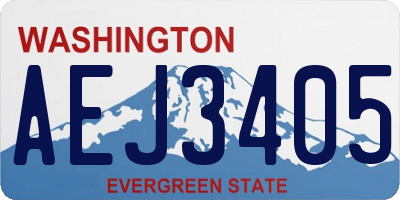 WA license plate AEJ3405