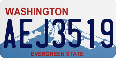 WA license plate AEJ3519