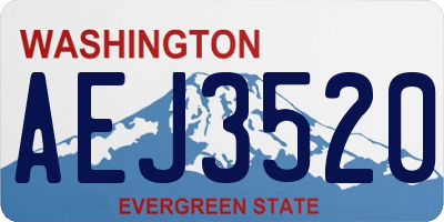 WA license plate AEJ3520