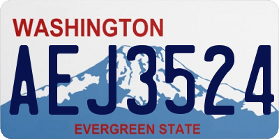 WA license plate AEJ3524