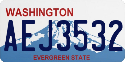 WA license plate AEJ3532