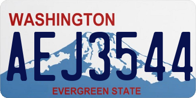 WA license plate AEJ3544