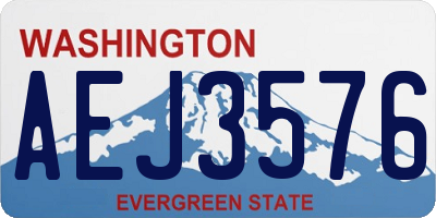 WA license plate AEJ3576