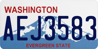 WA license plate AEJ3583
