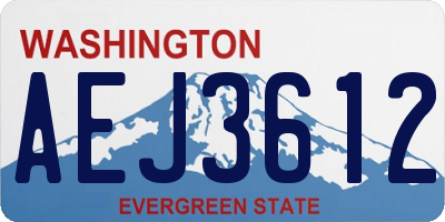 WA license plate AEJ3612