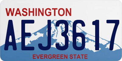 WA license plate AEJ3617
