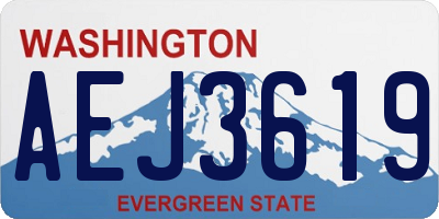 WA license plate AEJ3619