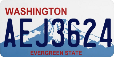 WA license plate AEJ3624