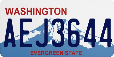 WA license plate AEJ3644
