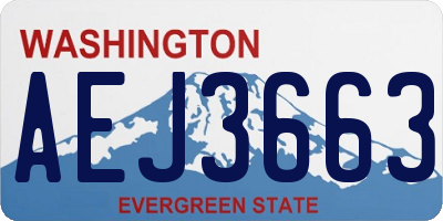 WA license plate AEJ3663