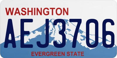 WA license plate AEJ3706