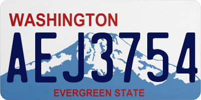 WA license plate AEJ3754
