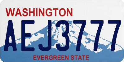 WA license plate AEJ3777