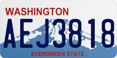 WA license plate AEJ3818