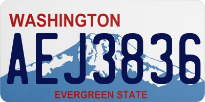 WA license plate AEJ3836