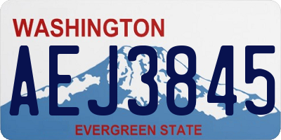 WA license plate AEJ3845