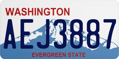 WA license plate AEJ3887