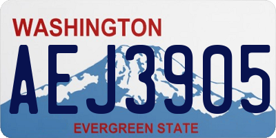 WA license plate AEJ3905