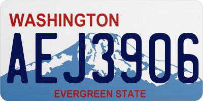 WA license plate AEJ3906