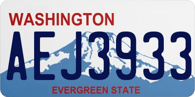 WA license plate AEJ3933