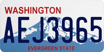WA license plate AEJ3965