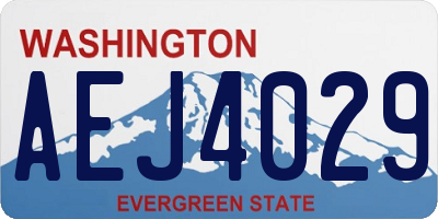 WA license plate AEJ4029