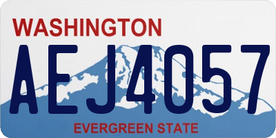 WA license plate AEJ4057