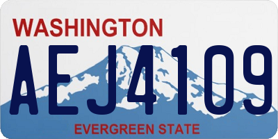 WA license plate AEJ4109
