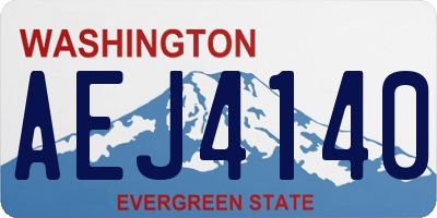 WA license plate AEJ4140