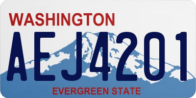 WA license plate AEJ4201