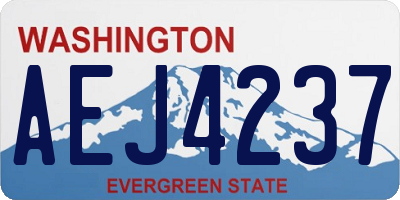 WA license plate AEJ4237