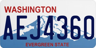 WA license plate AEJ4360